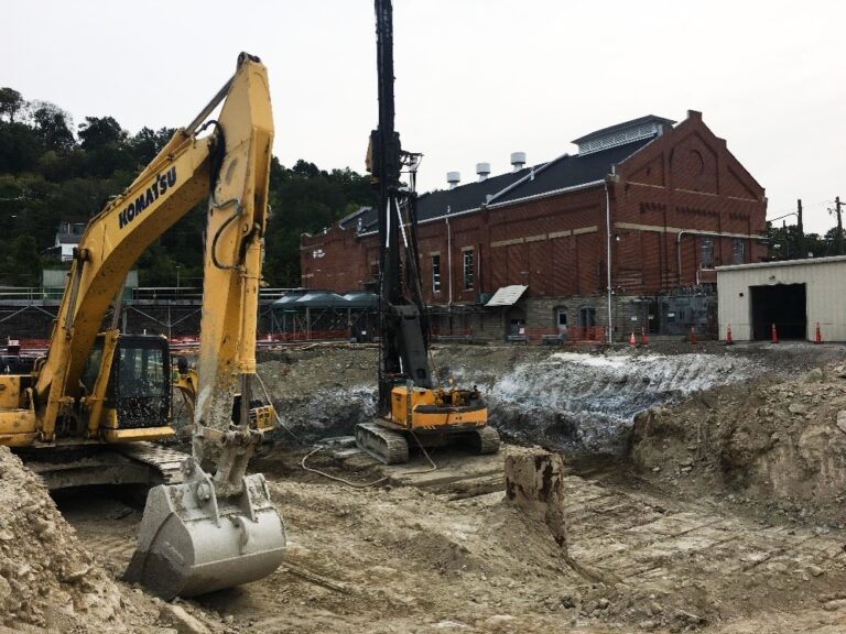 Construction project on industrial site